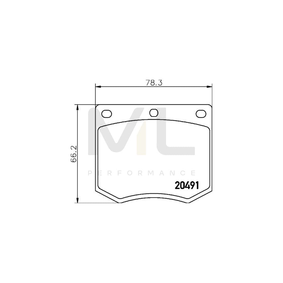 TEXTAR 2049105 Brake pad set not prepared for wear indicator