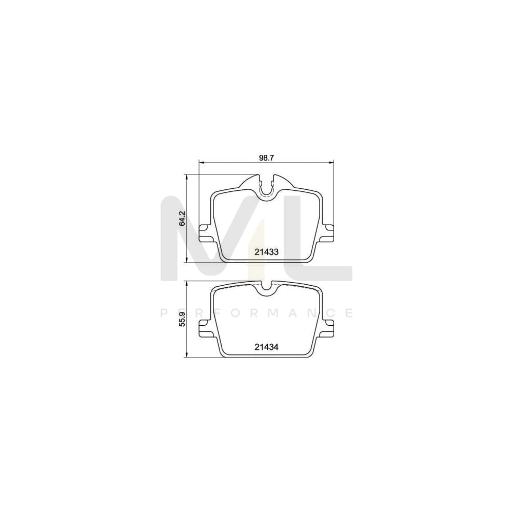 Brembo P 06 114 Brake Pad Set Prepared For Wear Indicator, With Anti-Squeak Plate, With Brake Caliper Screws