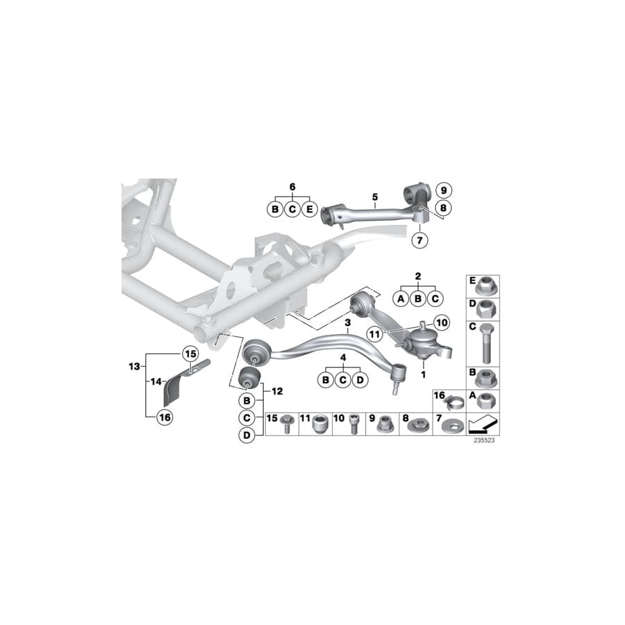 Genuine BMW 37116761554 RR4 RR1 RR6 Conical Nut (Inc. Drophead, & Phantom EWB)