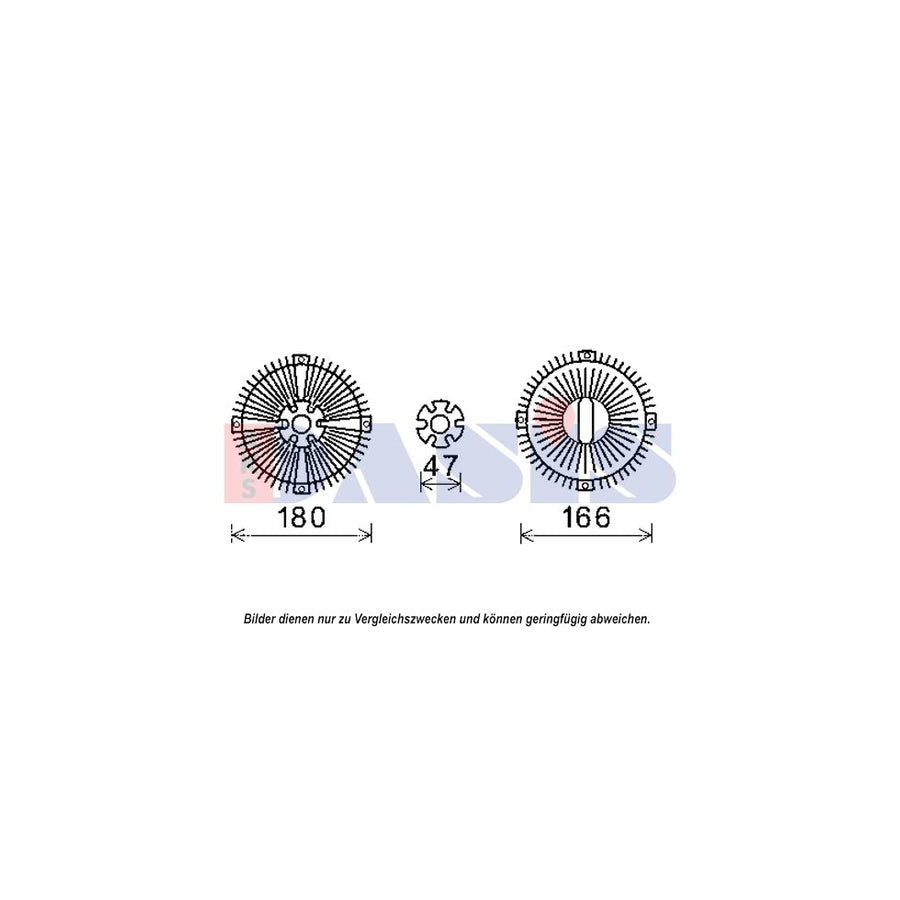 AKS Dasis 128166N Fan Clutch Suitable for Mercedes-Benz T2