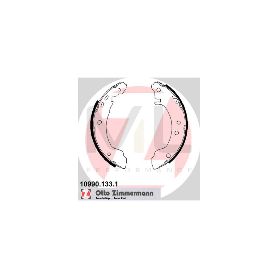 ZIMMERMANN 10990.133.1 Brake Shoe Set for NISSAN PRIMERA without accessories