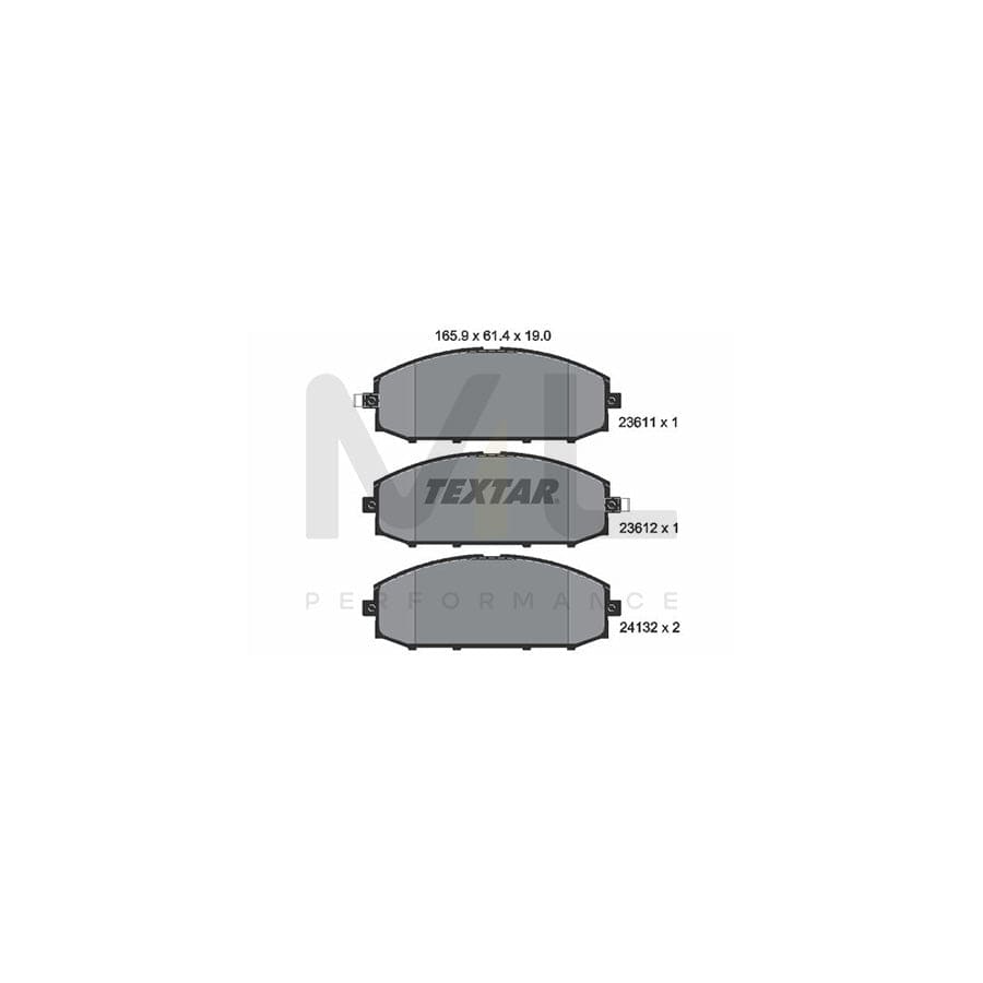 TEXTAR 2361101 Brake pad set for NISSAN PATROL with acoustic wear warning