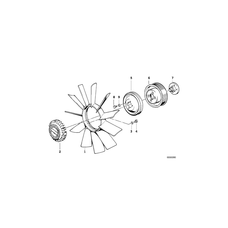Genuine BMW 11511709775 E30 E34 Pulley (Inc. 518i, 316i & 318i)