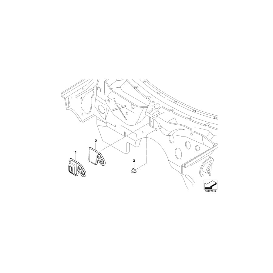 Genuine BMW 64116927770 E85 E86 Grommet (Inc. Z4 2.5i, Z4 2.5si & Z4 2.2i)