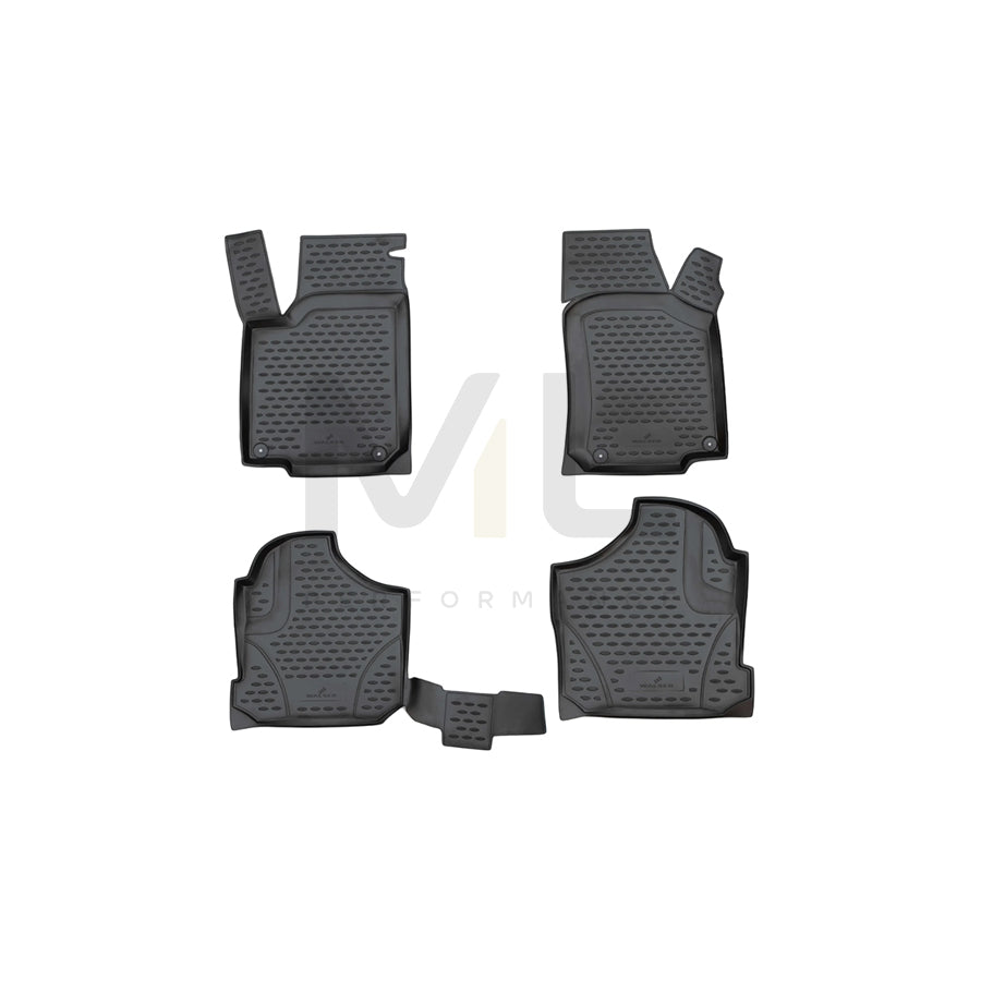WALSER Tailored, XTR 75167 Floor mat set Elastomer, Front and Rear, Black