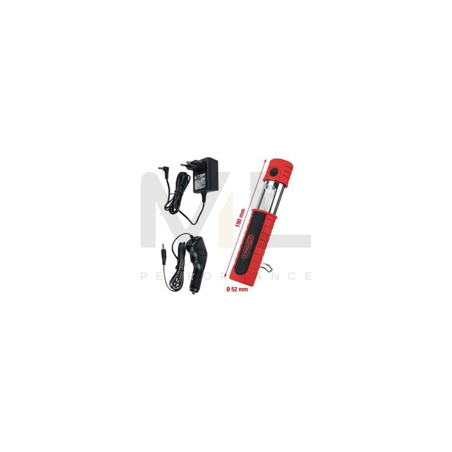 KS TOOLS 150.4312 Inspection lamp LED 200 lm cigarette lighter powered with rechargeable battery