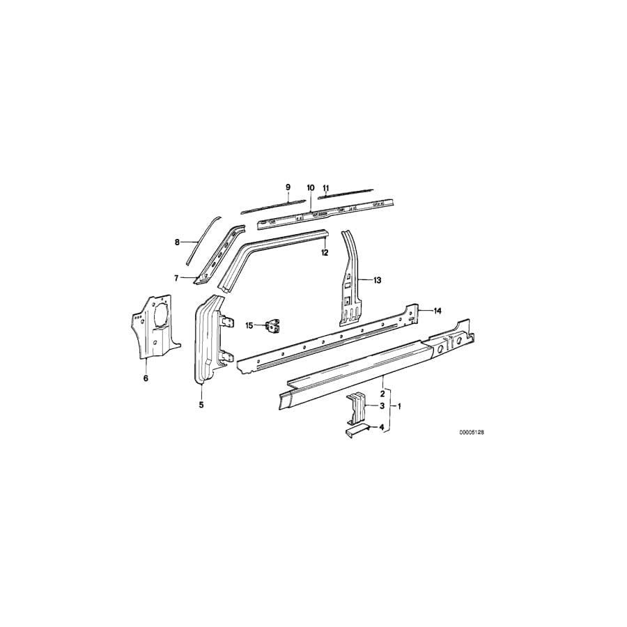 Genuine BMW 41211865478 E21 E28 E12 Braket Door Brake (Inc. 533i, M535i & 323i)