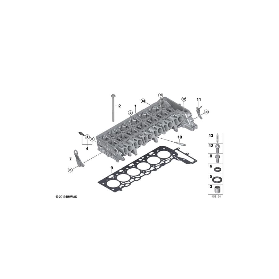 Genuine BMW 11128571137 G02 G15 G12 Cylinder Head (Inc. 640dX, 740dX & 840dX)