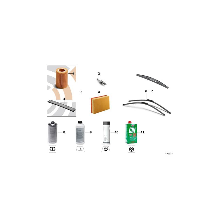 Genuine BMW 88002409121 E84 Inspection Kit I Value Line VALUE LINE (Inc. X1 20iX & X1 28iX)