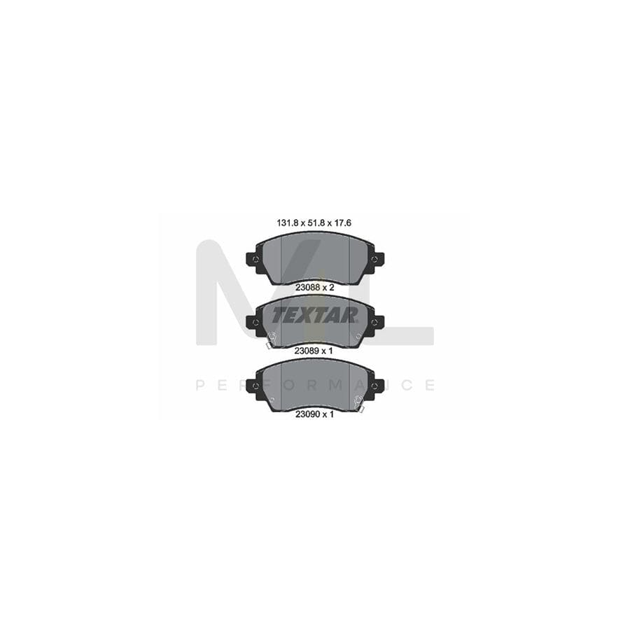 TEXTAR 2308801 Brake pad set for TOYOTA Corolla VIII Liftback (E110) with acoustic wear warning