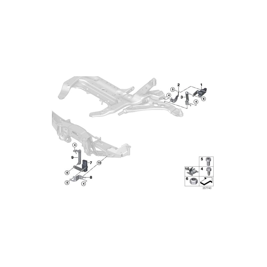 Genuine BMW 37146887947 F39 Bracket, Level Sensor Front (Inc. X2 28i, X2 28iX & X2 M35iX)