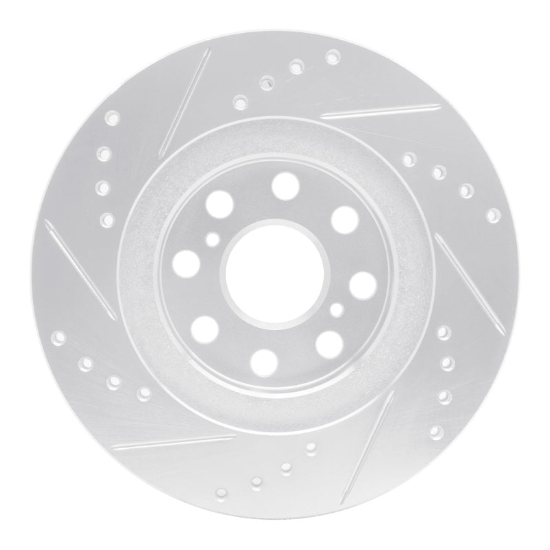 R1 Concepts R1 00-05 Toyota MR2 Spyder Rear Right Drilled & Slotted Silver Brake Rotor