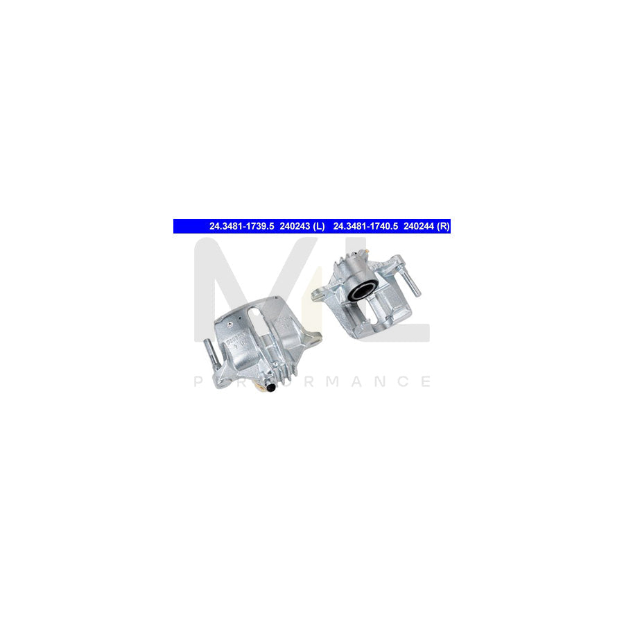 ATE 24.3481-1740.5 Brake Caliper for PEUGEOT 206 without holder