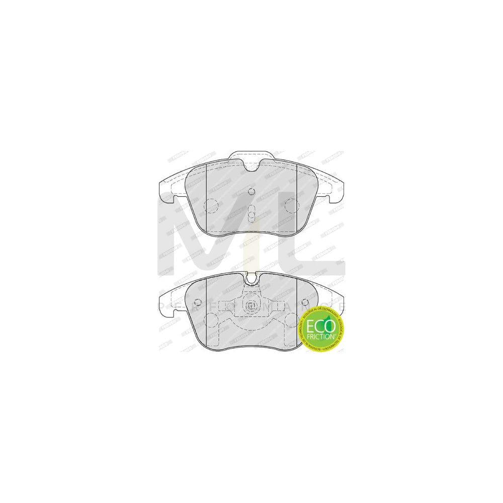 Ferodo Premier Eco Friction FDB4160 Brake Pad Set Prepared for Wear Indicator, Without Accessories