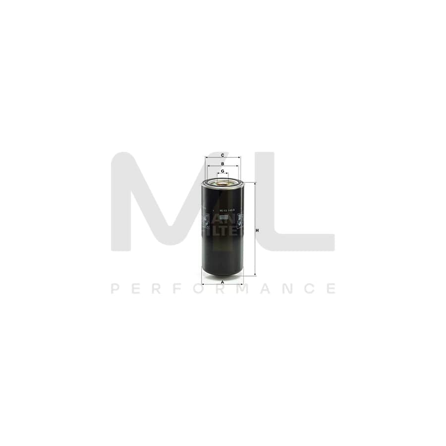MANN-FILTER WD 13 145/8 Oil Filter Spin-on Filter