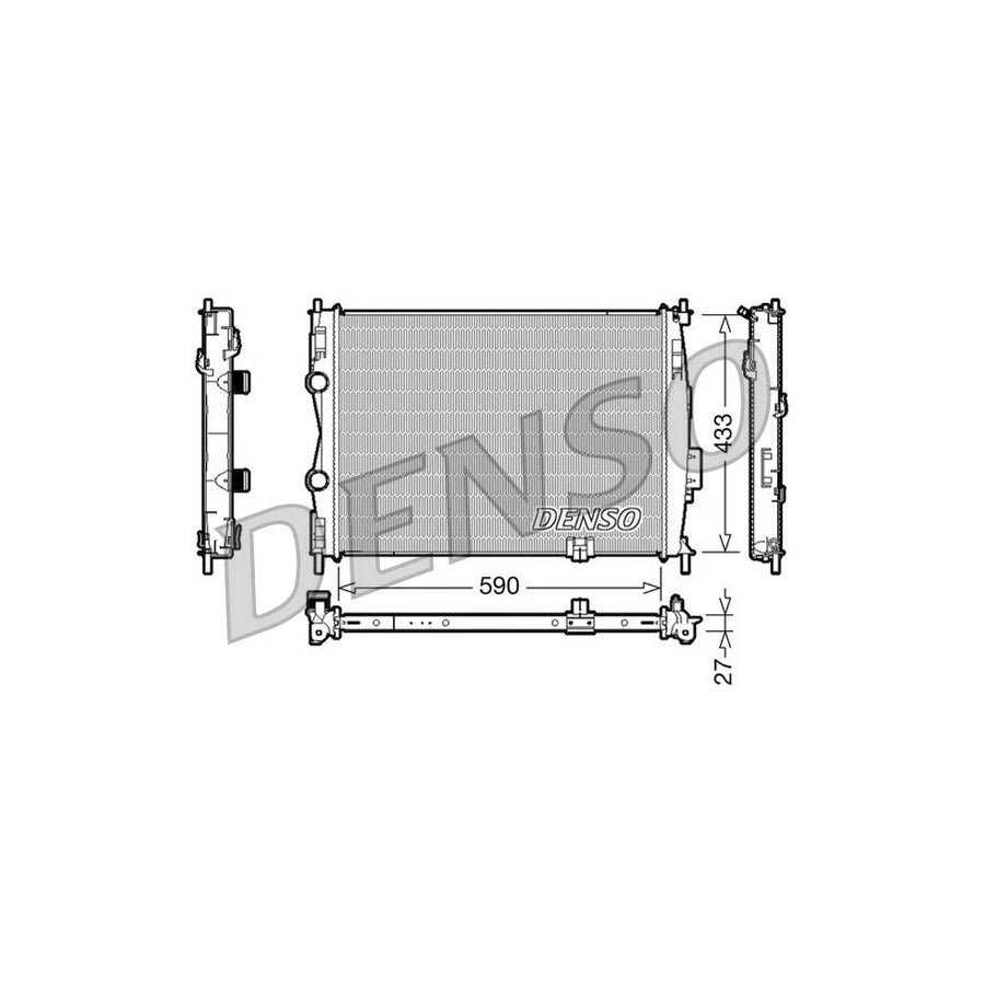 DENSO DRM46019 Engine Radiator for Nissan Qashqai / Qashqai 2 I (J10, Nj10)