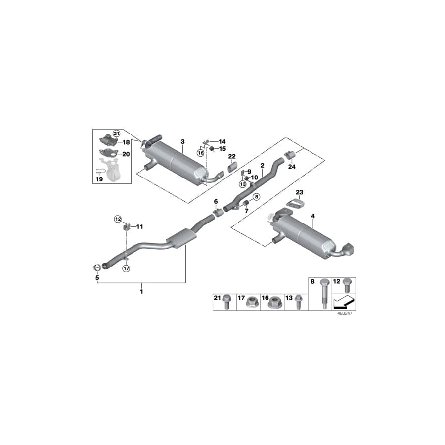 Genuine BMW 18308635587 G12 G30 Swing Support (Inc. 840iX, 740eX & X3 20i)