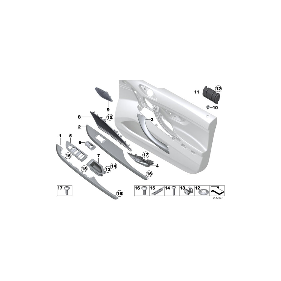 Genuine BMW 51412756689 R56 F55 Axial Securing Clip (Inc. One D, One 55kW & 640dX)