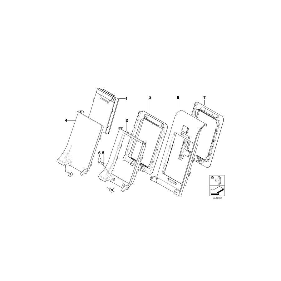 Genuine BMW 52209149275 E70 Cover For Screw On Ski Sack BEIGE (Inc. X5)