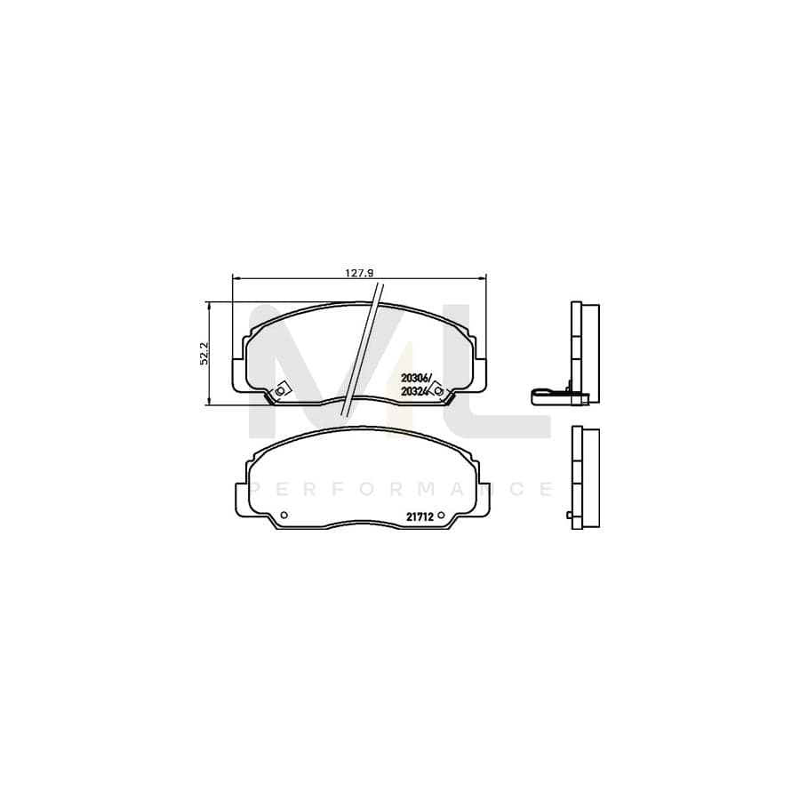 TEXTAR 2171202 Brake pad set with acoustic wear warning