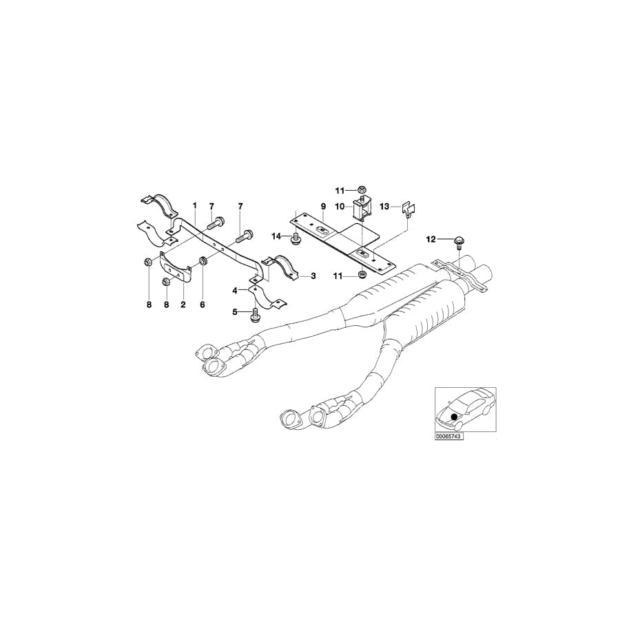 Genuine BMW 18307831025 E52 Pipe Clamp (Inc. Z8)