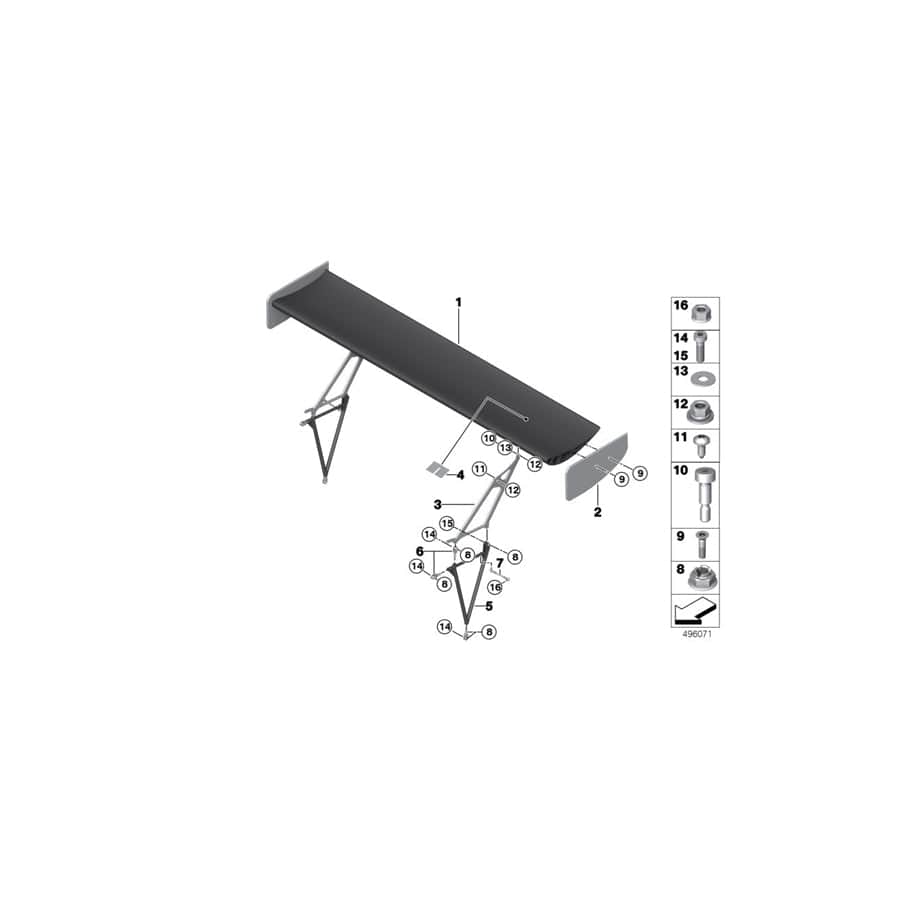 Genuine BMW 35008349511 Countersunk Screw M6X30 10.9 (Inc. M6 GT3)
