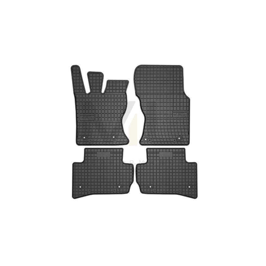 FROGUM Tailored, Basic 411128 Floor mat set Elastomer, Front and Rear, Quantity: 4, Black, (LHD)