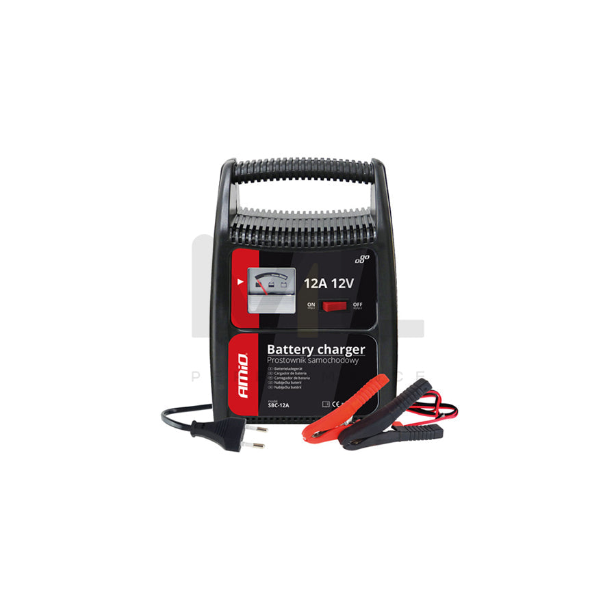 AMiO SBC-12A 02089 Battery Charger portable, with jump starter, 0.5A, 12V