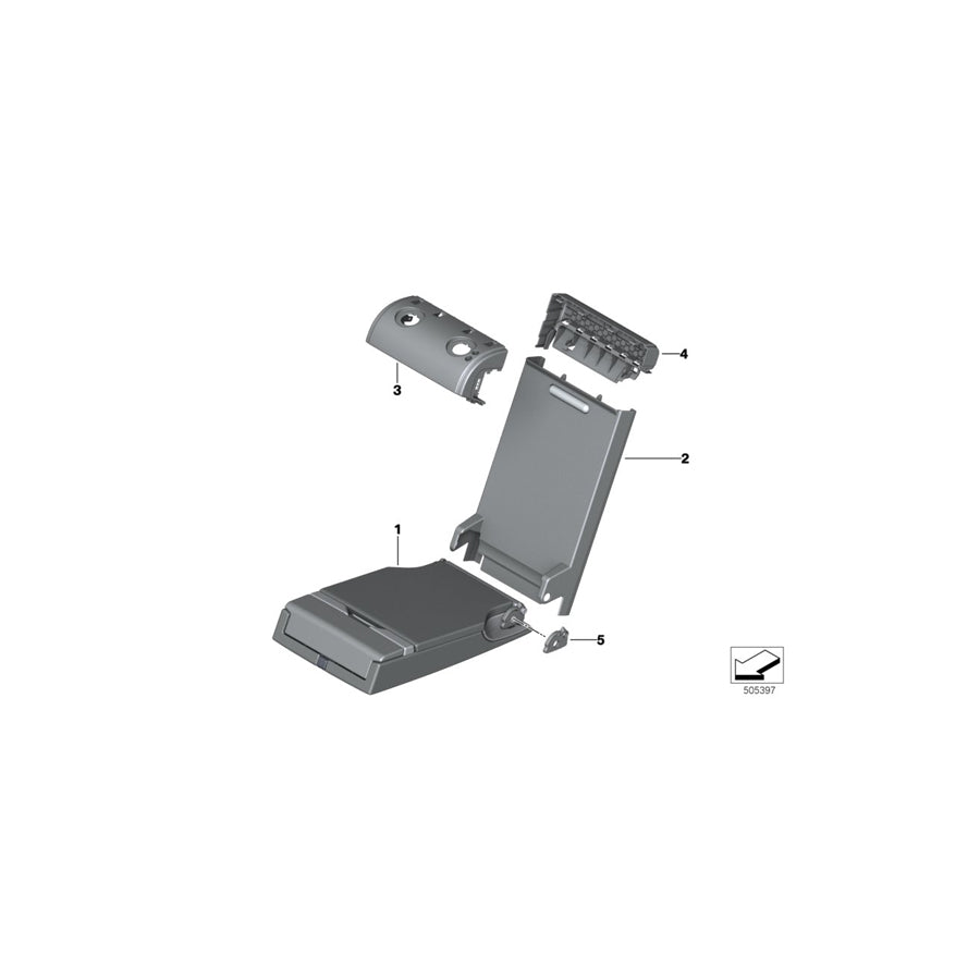 Genuine BMW 52207955850 G07 Armrest Panel SCHWARZ (Inc. X7 40iX, X7 M50dX & X7 M50iX)