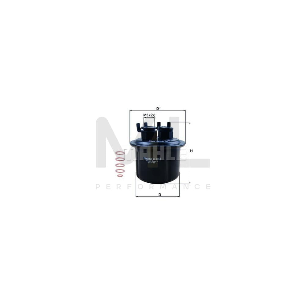 MAHLE ORIGINAL KL 1050D Fuel filter In-Line Filter | ML Performance Car Parts