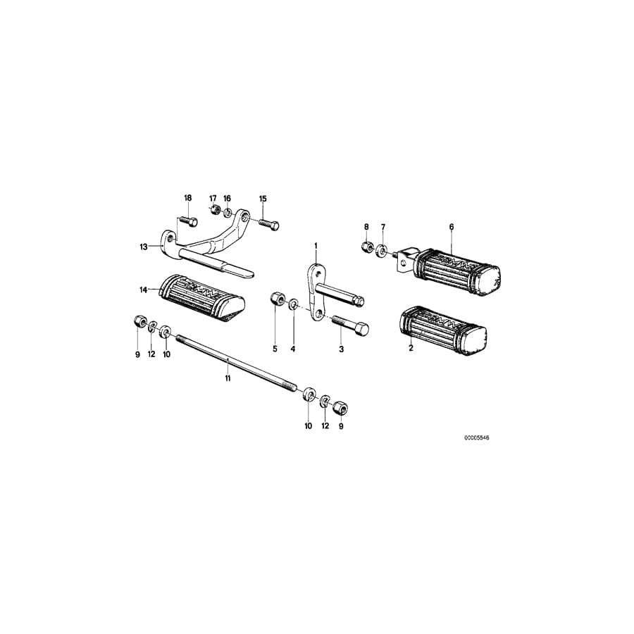 Genuine BMW 46711236309 Footrest, Right (Inc. R45/N, R45 & R65)