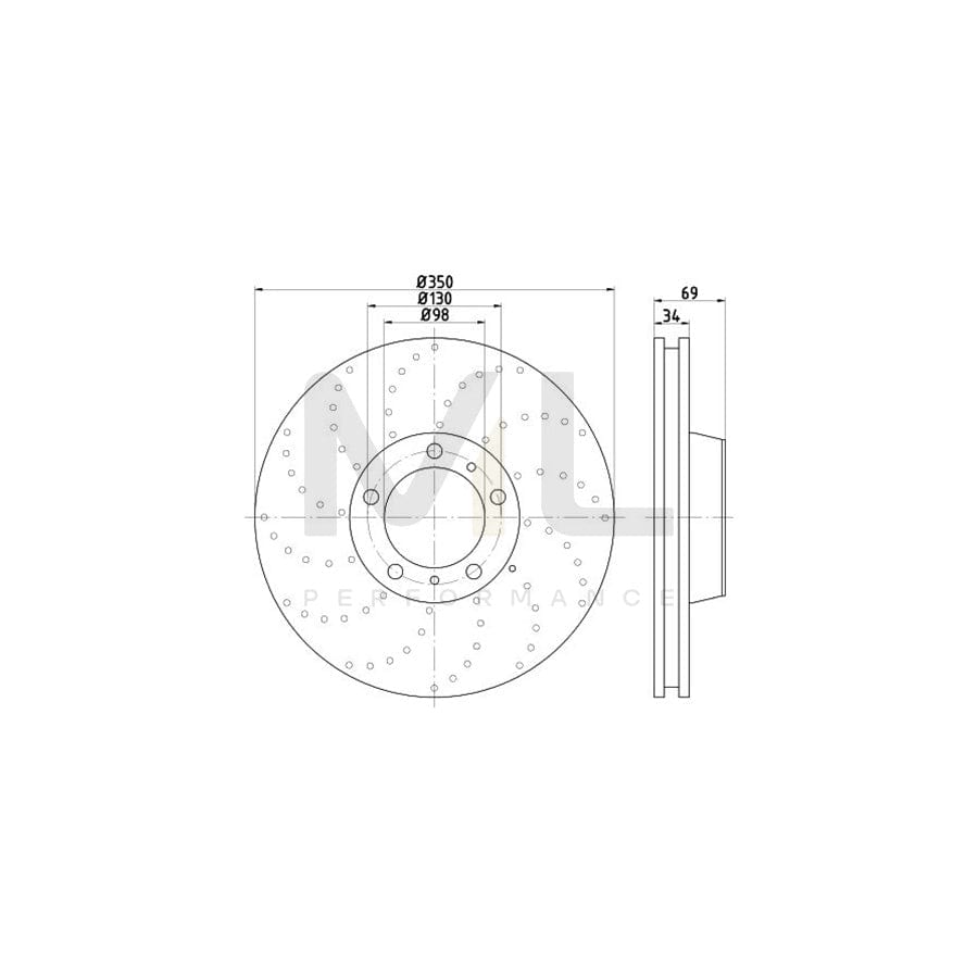 TEXTAR OE-Line 92219210 Brake Disc for PORSCHE 911 Internally Vented, High-carbon, without wheel hub, without wheel studs