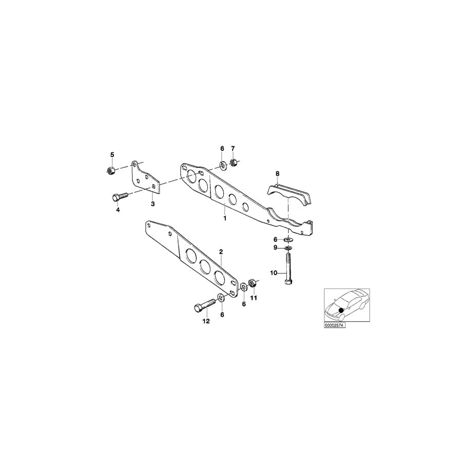 Genuine BMW 18211175021 E23 E32 Pipe Clamp (Inc. 732i, 730i & 730iL)