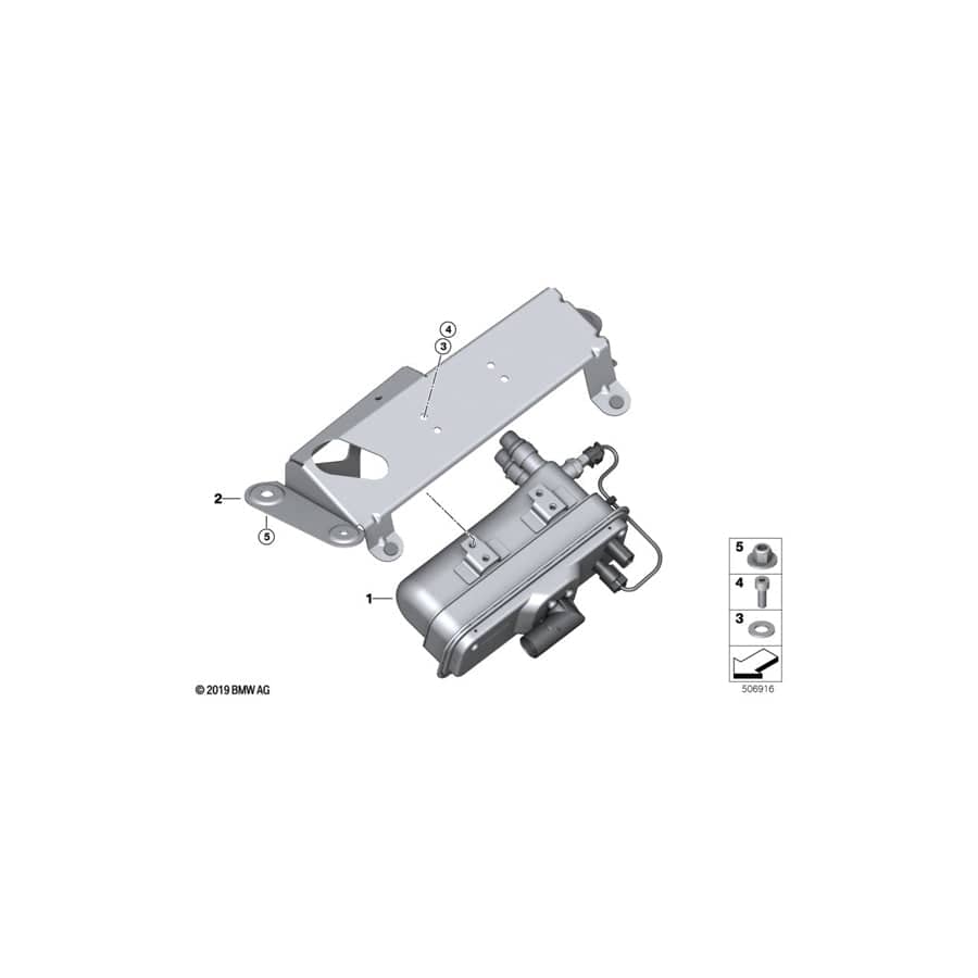 Genuine BMW 64129322362 F15 Bracket For Electric Circulation Heater (Inc. X5 40eX)