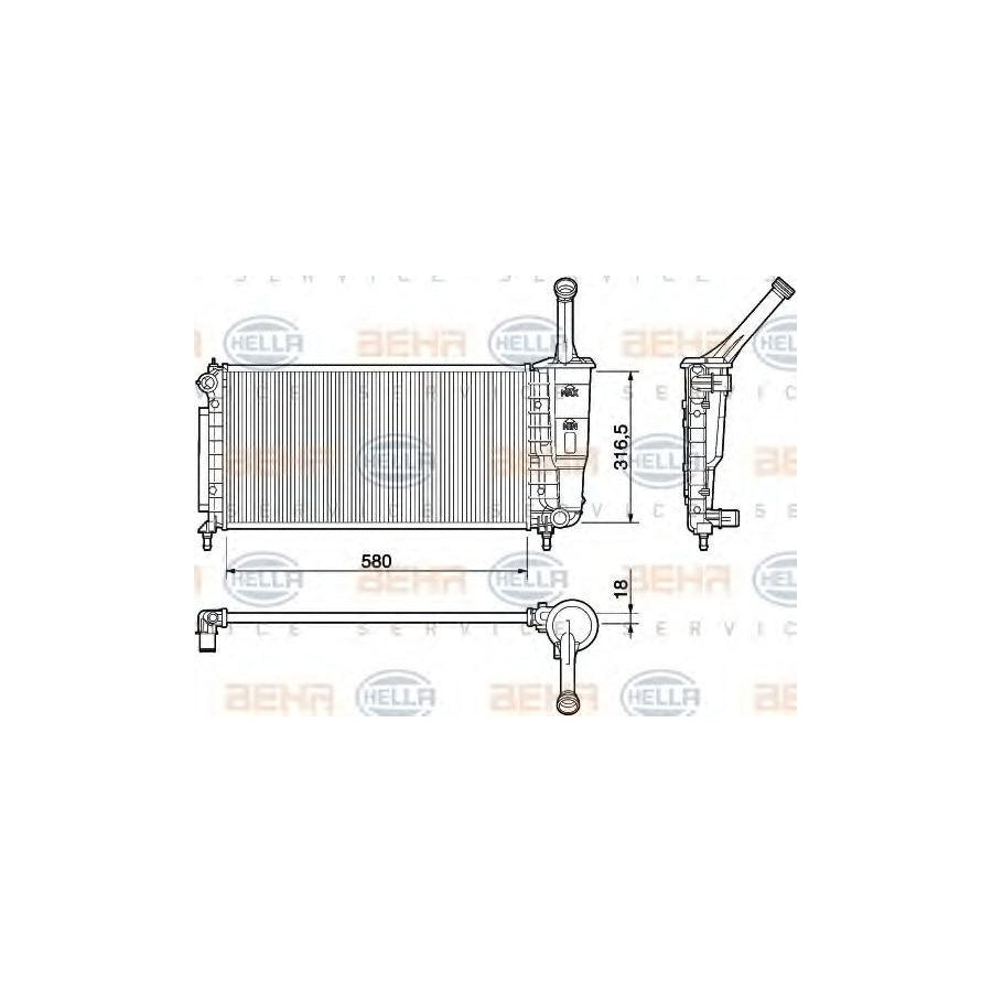 Hella 8MK 376 754-384 Engine Radiator