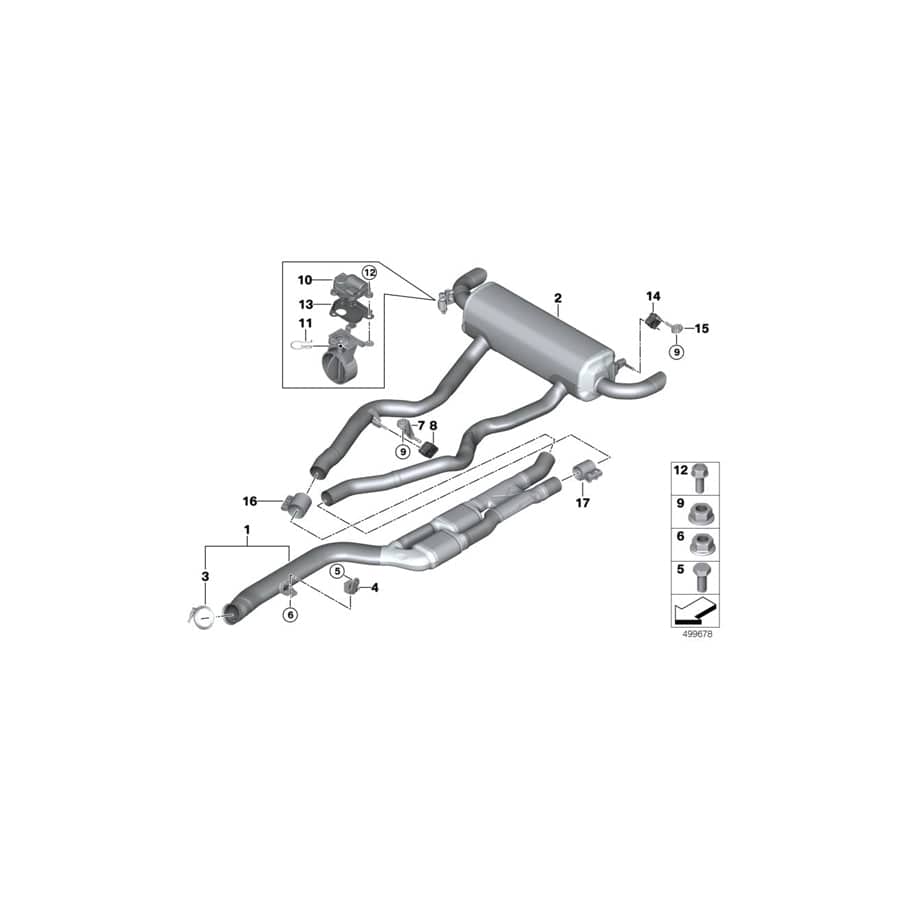 Genuine BMW 18309454950 G20 G21 Repl.Of Gas.Partic. Filt With Pre-Pipe (Inc. M340i & M340iX)
