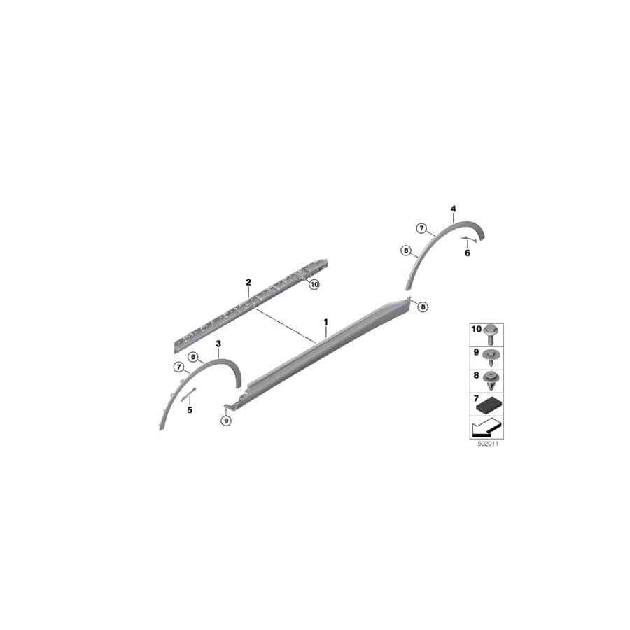 Genuine BMW 51779478321 G07 Base Door Sill Trim Panel, Left (Inc. X7 50iX, X7 30dX & X7 40iX)