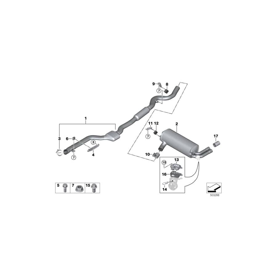 Genuine BMW 18308699962 F36 F31 F32 Rubber Mounting (Inc. 230i, Z4 30i & Z4 20i)