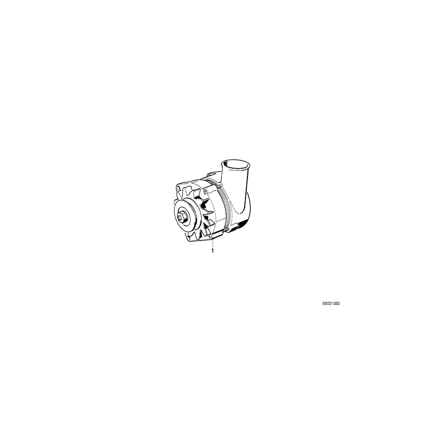 Genuine BMW 12311744567 E36 E34 Exch. Compact Alternator 140A (Inc. 525ix, 520i & 323i)