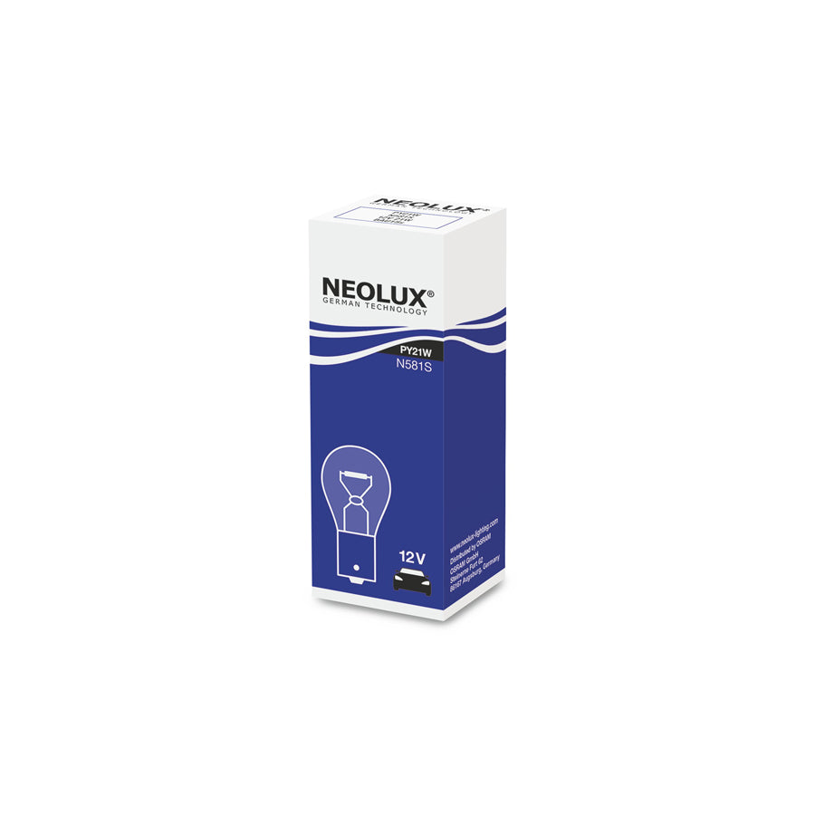 NEOLUX N581S 12v 21w BAU15s amber (581) Single box
