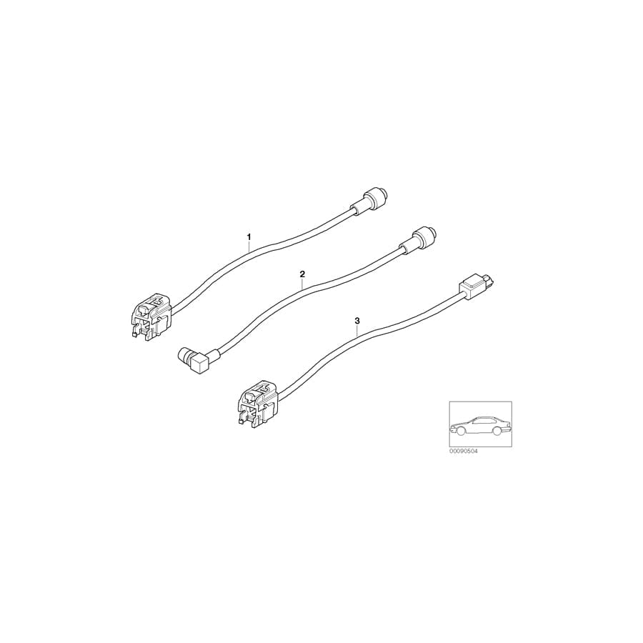 Genuine BMW 61126916298 E39 Antenna Cable, Audio/Video 1520mm (Inc. M5, 525d & 520i)