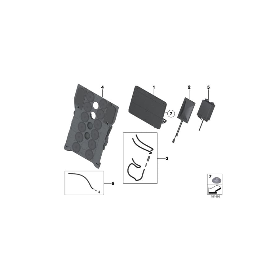 Genuine BMW 52209181843 F03 F02 Massage Mat (Inc. Ghost EWB, 750Li & 740LiX)