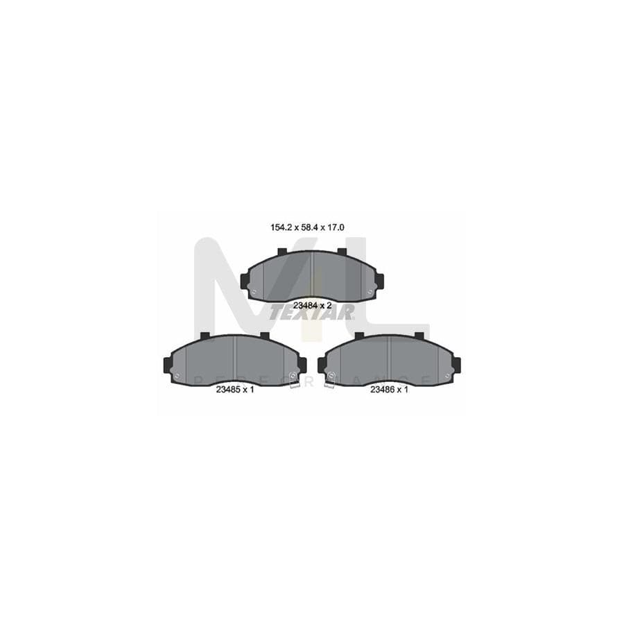TEXTAR 2348401 Brake pad set for KIA PREGIO with acoustic wear warning