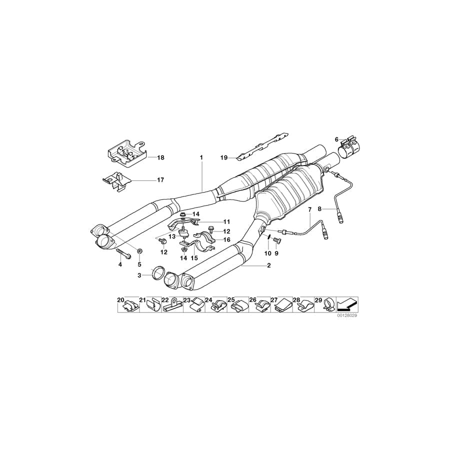 Genuine BMW 12521741623 E31 Lambda-Probe Bracket (Inc. 840Ci & 850Ci)