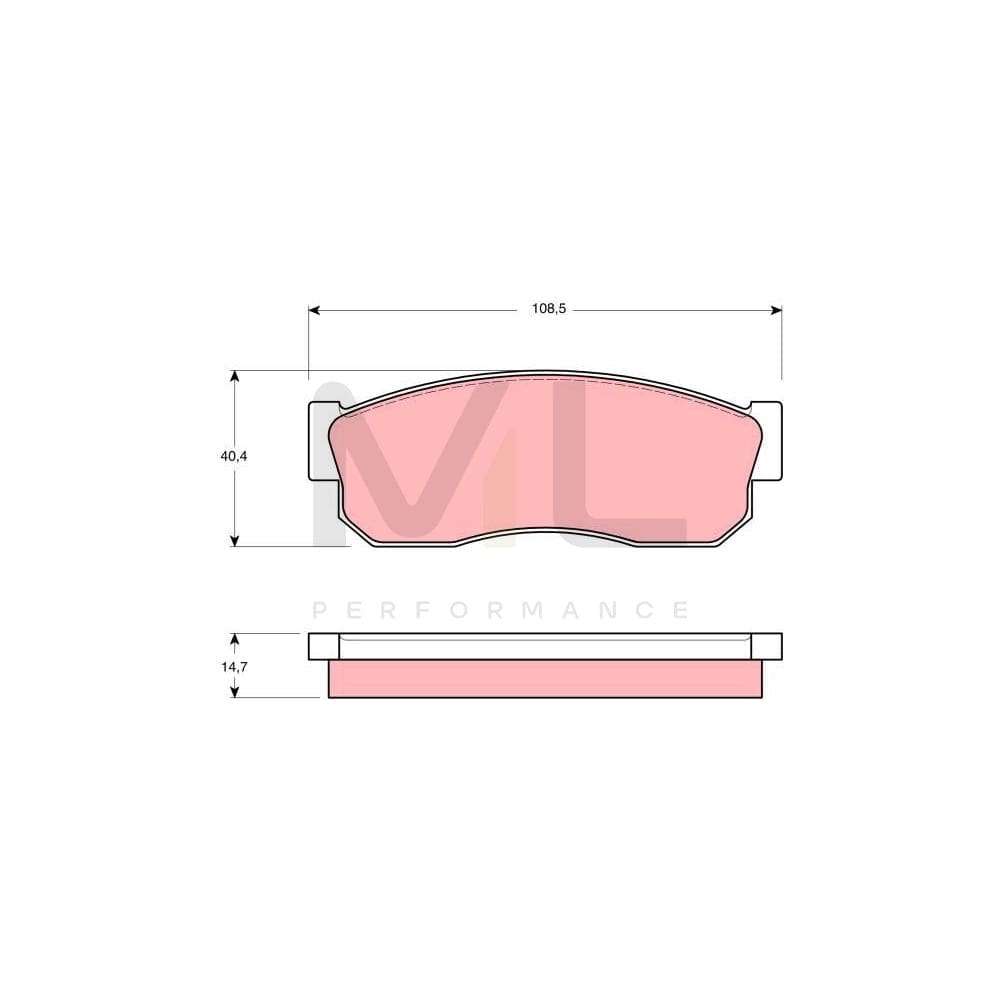 TRW Gdb988 Brake Pad Set Not Prepared For Wear Indicator