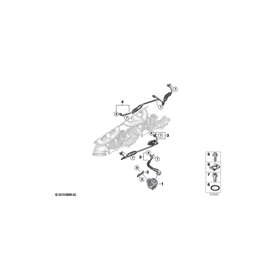 Genuine BMW 11517602124 F13 F06 F48 Asa-Bolt M8X22-8.8 ZNS3 (Inc. Cooper S, X1 20iX & M2 Competition)