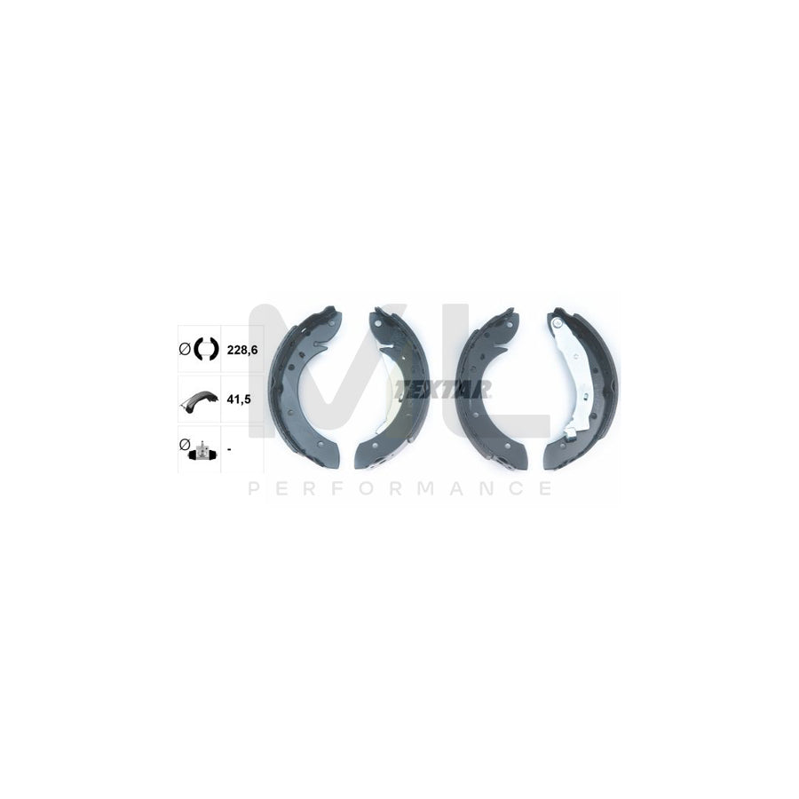 TEXTAR 91053900 Brake Shoe Set with handbrake lever
