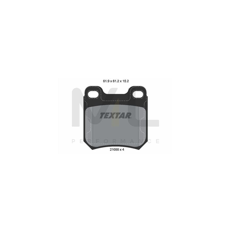 TEXTAR 2105002 Brake pad set not prepared for wear indicator