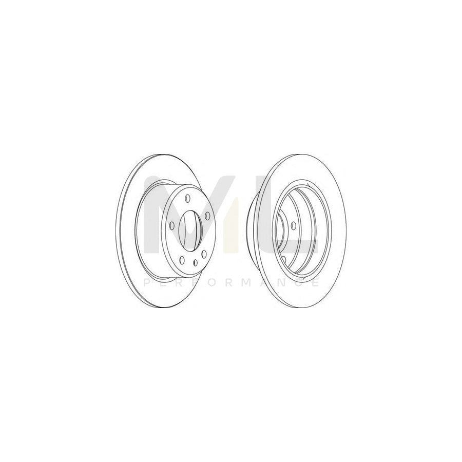 Ferodo DDF086-1 Brake Disc for BMW 7 (E23) Solid, With Bolts/Screws - Pair