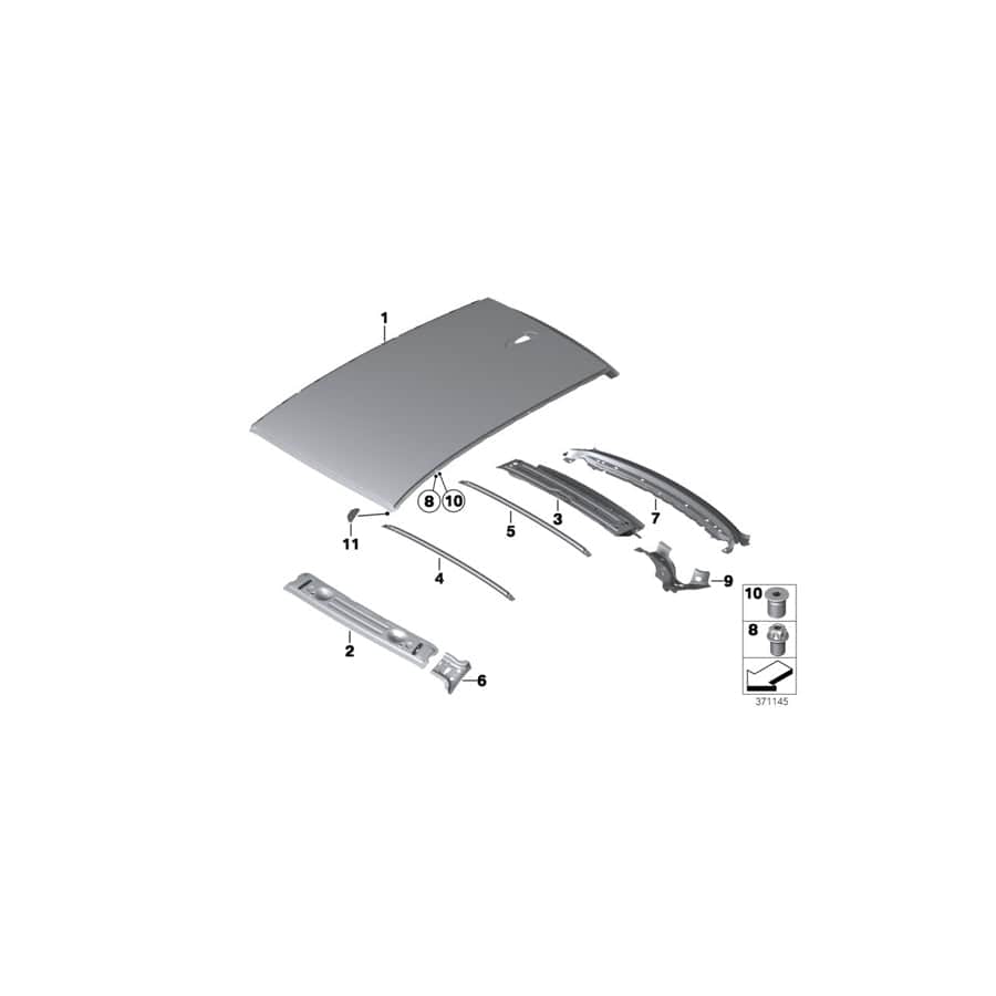 Genuine BMW 41007297961 F31 Rear Roof Bow (Inc. 320iX, 335i & 316d)